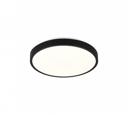 Trio Lighting Πλαφονιέρα LED 10.5W 3000K SLOPE Μαύρο Ματ Πλαστικό