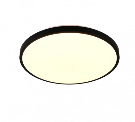 Trio Lighting Πλαφονιέρα LED 34W CCT SLOPE Μαύρο Ματ Πλαστικό