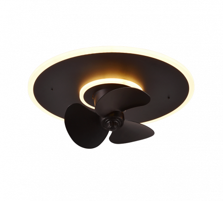 Trio Lighting Φωτιστικό Οροφής Με Ανεμιστήρα NYBRO LED 30W Μεταλλικό Μαύρο Ματ