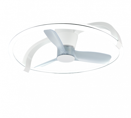 Trio Lighting Ανεμιστήρας Οροφής με Φως LED 37W CCT STOCKHOLM Λευκό Ματ Πλαστικό