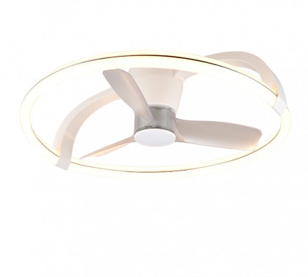 Trio Lighting Ανεμιστήρας Οροφής με Φως LED 37W CCT STOCKHOLM Λευκό Ματ Πλαστικό