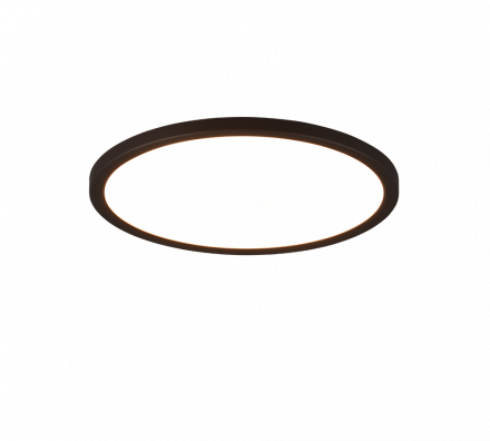 Trio Lighting Φωτιστικό Οροφής AUREO LED 18W Πλαστικό Μαύρο Ματ