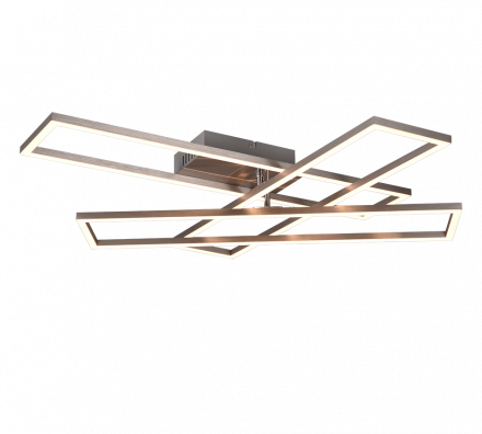 Trio Lighting Φωτιστικό Οροφής CORSO LED 36W Μέταλλο Nickel Mat
