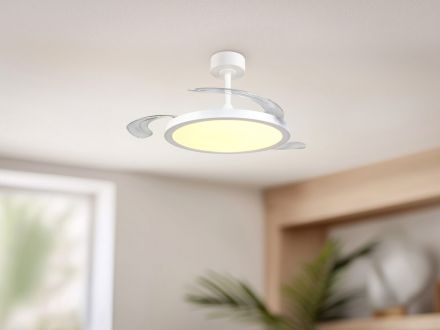 Trio Lighting Ανεμιστήρας Οροφής με Φως LED 33W KASFJORD Λευκό Ματ Μέταλλο