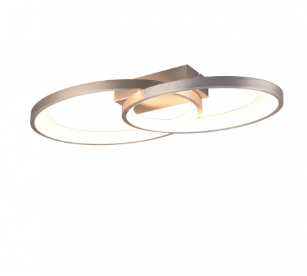 Trio Lighting Φωτιστικό Οροφής MALAGA LED 25W Μέταλλο Nickel Mat