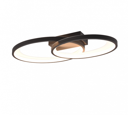 Trio Lighting Φωτιστικό Οροφής MALAGA LED 25W Μέταλλο Μαύρο