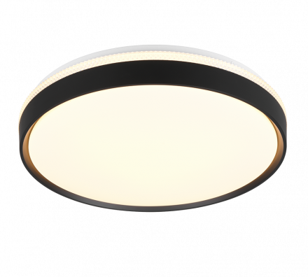 Trio Lighting Φωτιστικό Οροφής LED 33W SPACY Μαύρο Ματ Πλαστικό