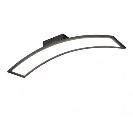 Trio Lighting Φωτιστικό Οροφής LED 21W 3000K SIGMA Μαύρο Ματ Μέταλλο