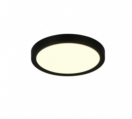Trio Lighting Πλαφονιέρα LED 18W CCT DRACO Μαύρο Ματ Πλαστικό