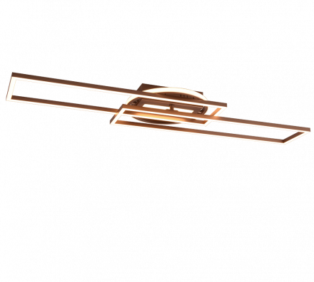 Trio Lighting Φωτιστικό Οροφής TWISTER LED 30W Μέταλλο Καφέ