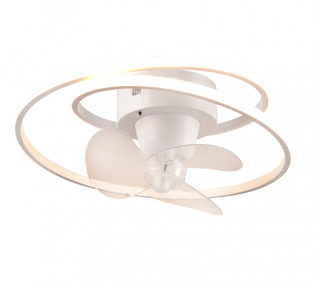 Trio Lighting Φωτιστικό Οροφής Με Ανεμιστήρα LED 38W UMEA Λευκό Ματ Μέταλλο