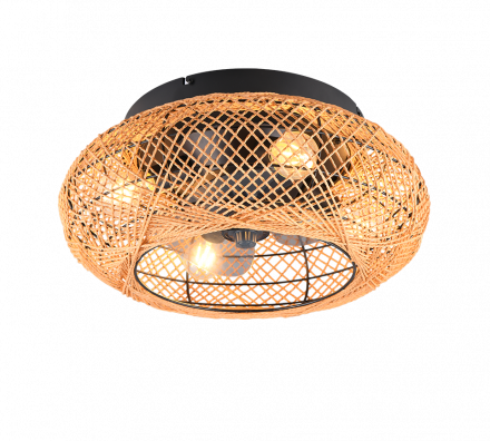 Trio Lighting Φωτιστικό Οροφής LILLESAND Καφέ Paper