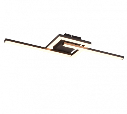 Trio Lighting Πλαφονιέρα LED 17W VIALE Μαύρο Ματ