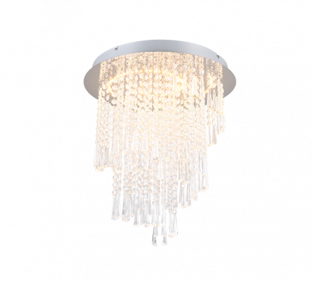 Trio Lighting Πλαφονιέρα LED 30W POMP Χρώμιο