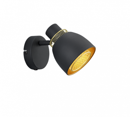 Trio Lighting Επίτοιχο Spot PUNCH LED 1xE14 Μέταλλο Μαύρο Mat