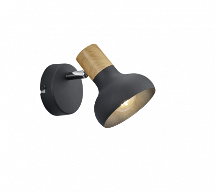 Trio Lighting Επίτοιχο Σποτ LATIKA LED 1xE14 Μεταλλικό Μαύρο Ματ