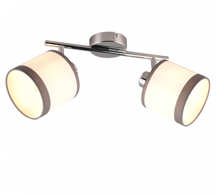 Trio Lighting Διπλό Σποτ DAVOS LED 2xE14 Μέταλλο/Ύφασμα Chrome/Λευκό