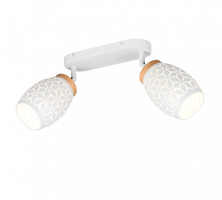 Trio Lighting Διπλό Spot 2xE14 BIDAR Λευκό Ματ Μέταλλο