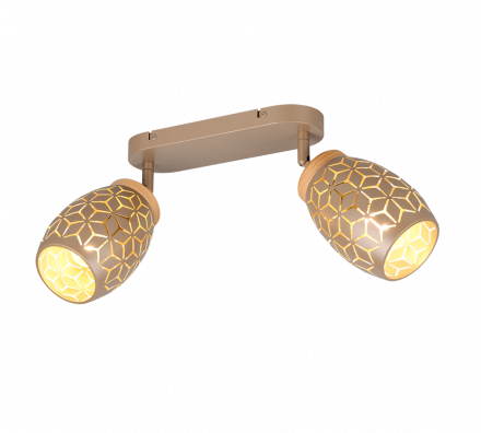 Trio Lighting Διπλό Spot 1xE14 BIDAR Coffee Μέταλλο