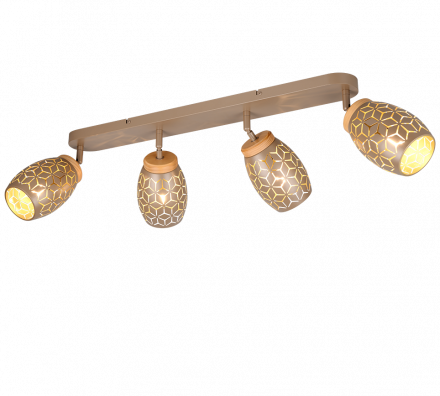 Trio Lighting Τετραπλό Spot 4xE14 BIDAR Coffee Μέταλλο