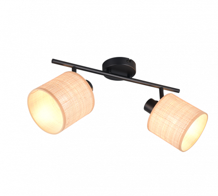 Trio Lighting Διπλό Spot 2xE14 ΑΙΜΕΕ Μαύρο Μέταλλο
