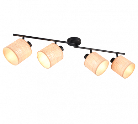 Trio Lighting Spot 4xE14 ΑΙΜΕΕ Μαύρο Μέταλλο