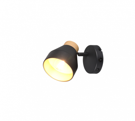 Trio Lighting Επίτοιχο Φωτιστικό 1xE14 VALENTIN Μαύρο Ματ Μέταλλο