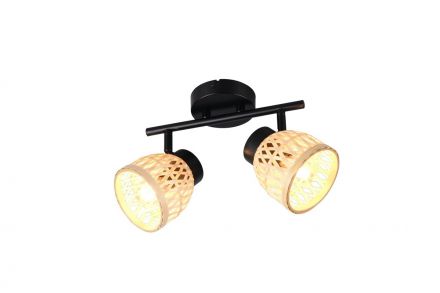 Trio Lighting Spot 2xE14 LAURENT Μαύρο Ματ Μέταλλο