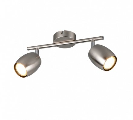 Trio Lighting Διπλό Spot 2xGU10 NANCY Nickel Mat Μέταλλο