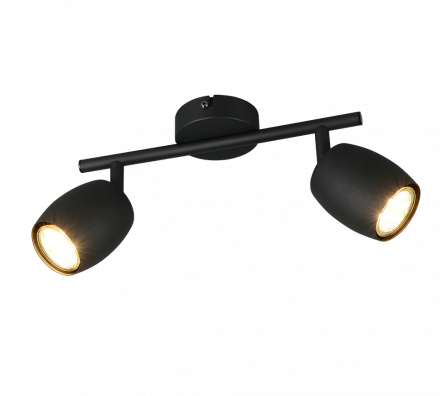 Trio Lighting Διπλό Spot 2xGU10 NANCY Μαύρο Ματ Μέταλλο