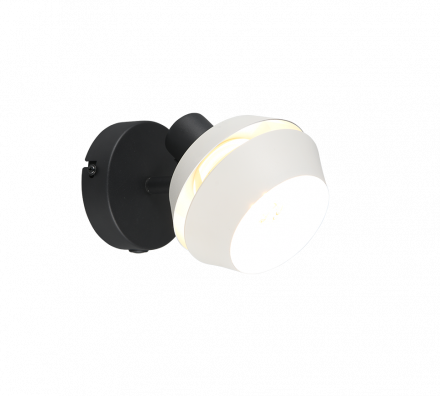 Trio Lighting Επίτοιχη Απλίκα 1xE14 ISLA Μαύρο-Γκρι Μέταλλο