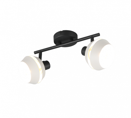 Trio Lighting Διπλό Spot 2xE14 ISLA Μαύρο-Γκρι Μέταλλο