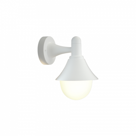 InLight Επίτοιχη Απλίκα Rabun 1xE27 Λευκή D:24.5cmx23.5cm (80202524)
