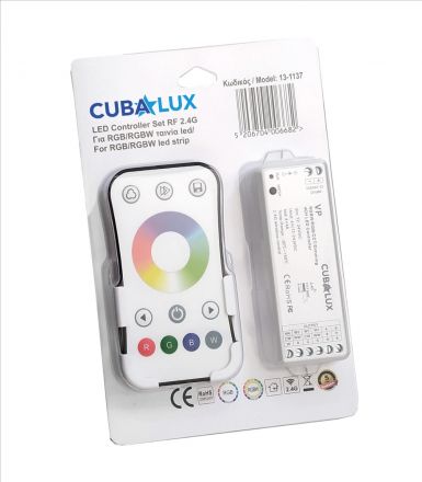 Cubalux RF RGB/RGBW Controller Με Χειριστήριο Αφής 4X4A 12-24VDC