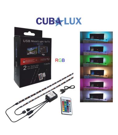 Cubalux Σετ Κρυφού Φωτισμού 7.2W 5V με USB για Τηλεόραση 2x0.50m RGB