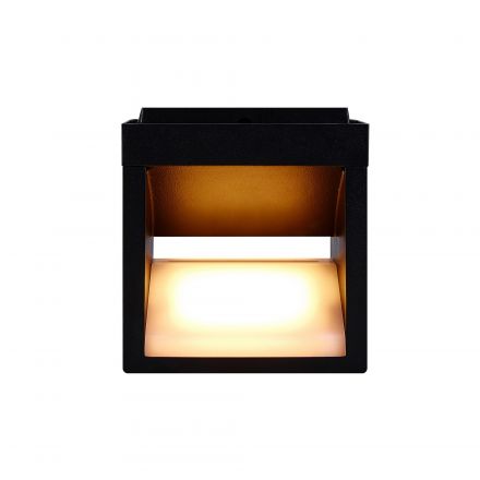Επίτοιχο Φωτιστικό LED 8W Rivo Αλουμίνιο-Γυαλί Μαύρο IP54