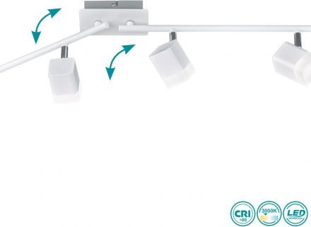Trio Lighting Επίτοιχο Spot LED 4x4W Μεταλλικό ROUBAIX