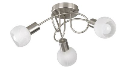 Trio Lighting Φωτιστικό Οροφής LED 3xE14 Μεταλλικό ANTIBES Nickel Mat