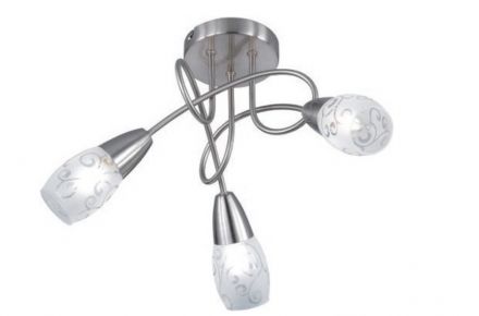 Trio Lighting Φωτιστικό Οροφής LED 3xE14 Μεταλλικό COLMAR Nickel Mat