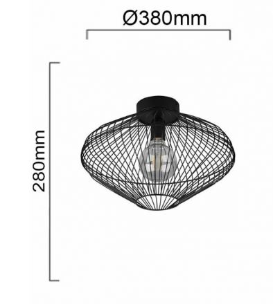RL Φωτιστικό Οροφής Πλαφονιέρα LED 1xE27 COBAIN 
