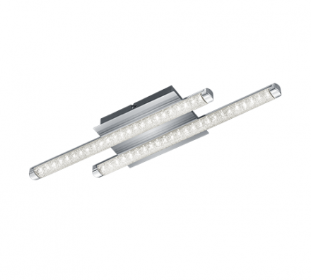 Trio Lighting Φωτιστικό Οροφής Πλαφονιέρα LED 2x4.5W Μεταλλικό STREET
