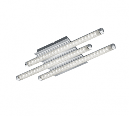 Trio Lighting Φωτιστικό Οροφής Πλαφονιέρα LED 3x4.5W Μεταλλικό STREET