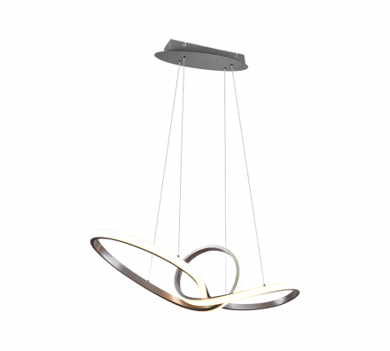 Trio Lighting Κρεμαστό Φωτιστικό LED 28W SANSA Nickel Mat