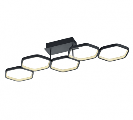 Trio Lighting Πλαφονιέρα Οροφής LED 24W Μεταλλική VIGO Dimmable