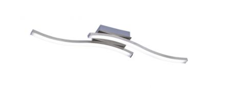 Trio Lighting Πλαφονιέρα Οροφής LED 2x5W Μεταλλική ROUTE Nickel Mat