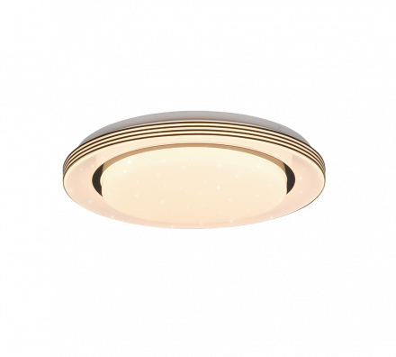 Trio Lighting Πλαφονιέρα Οροφής LED 16W Πλαστική ATRIA Μαύρη Dimmable