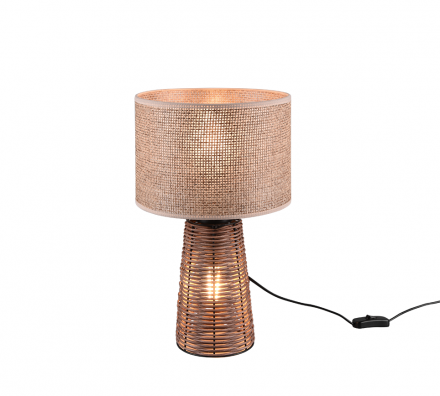 Trio Lighting Πορτατίφ LED 2xE27 Rattan STRAW