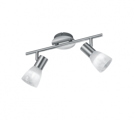 Trio Lighting Spot LED 2xE14 8W Μεταλλικό VISTO Nickel Mat