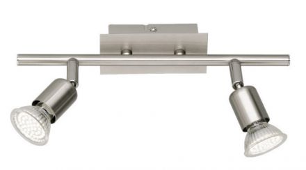 Trio Lighting Spot LED 2xGU10 Μεταλλικό NIMES Nickel Mat