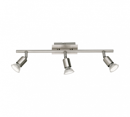 Trio Lighting Spot LED 3xGU10 3W Μεταλλικό NIMES Nickel Mat